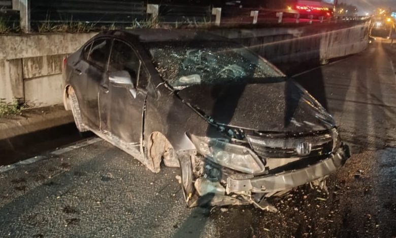 Capotamento na BR-470 em Indaial deixa três feridos no bairro Rio Morto