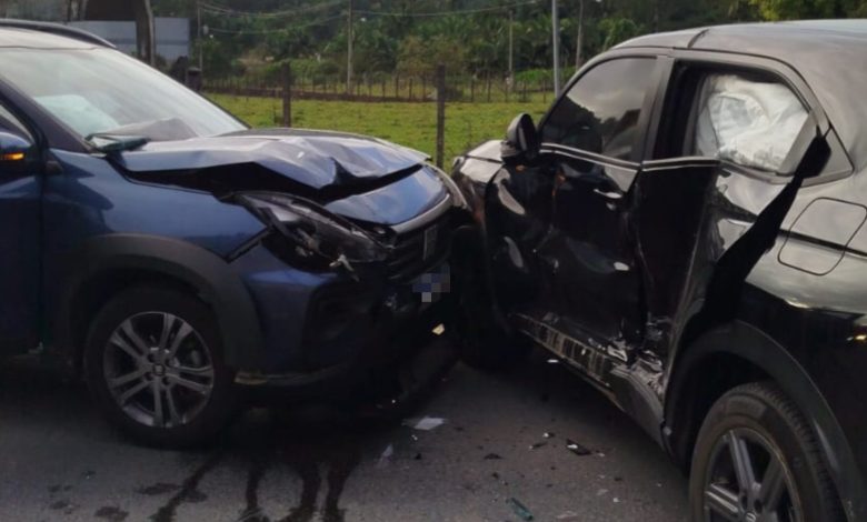 Colisão entre dois carros deixa duas vítimas em Pomerode; Uma delas é gestante