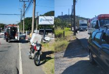 Motociclista fica ferido após colisão com carro em Indaial