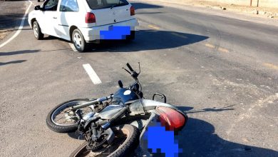 Motociclista fica gravemente ferido após colisão com carro na SC-110 em Rodeio