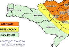 Defesa Civil mantém monitoramento em Timbó após alerta de chuva persistente e temporais