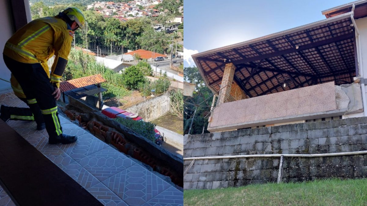 Sacada desaba durante comemoração e deixa quatro feridos em Blumenau