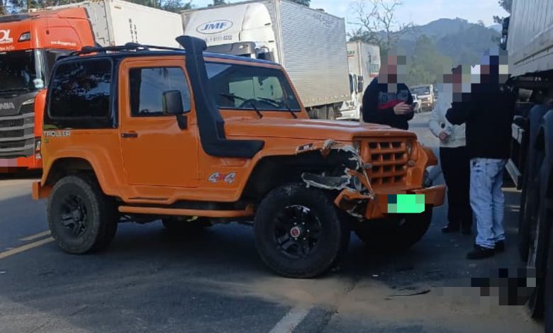 Homem é atropelado na BR-470 em Rodeio e levado ao hospital com ferimentos médios