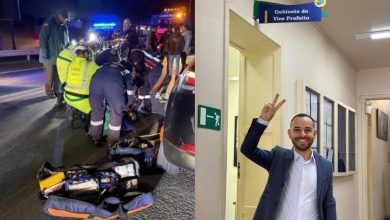 Vice-prefeito de SC fica ferido após bater de frente com caminhão durante tentativa de fuga na BR-116