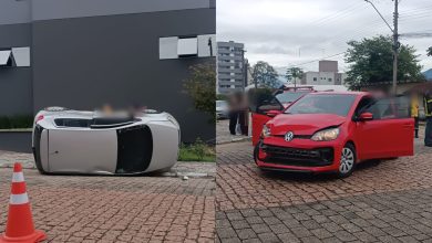 Colisão entre dois carros deixa passageiro ferido em Timbó