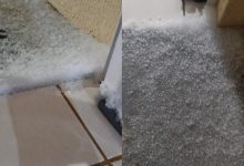 Granizo transforma ruas em tapetes de gelo e causa danos em cidades de SC