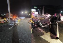 Jovem de 22 anos fica preso às ferragens após carro atingir poste em Blumenau