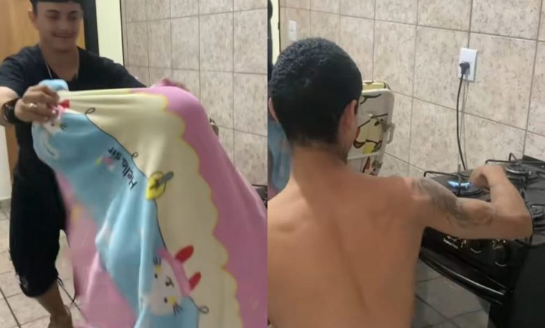 Sem fósforo e sem isqueiro: jovem testa ideia da internet e surpreende ao acender fogão usando energia estática