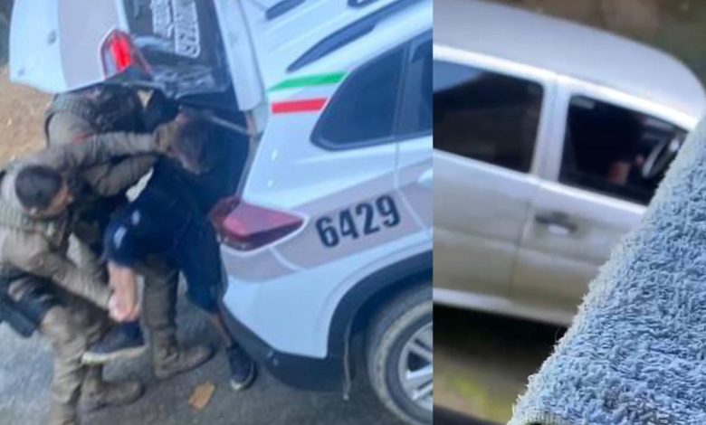 Motorista “doido” invade sítio em Benedito Novo, mobiliza PM, SAMU, bombeiros e guincho após horas de tensão