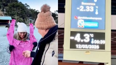 Urupema amanhece com -4,3°C e cenário congelado impressiona moradores e turistas