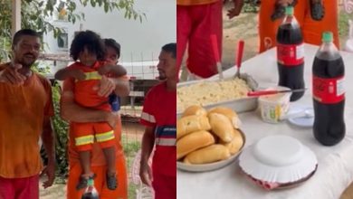 Pequeno Davi conquista a internet ao preparar café para garis e emociona com gesto de carinho