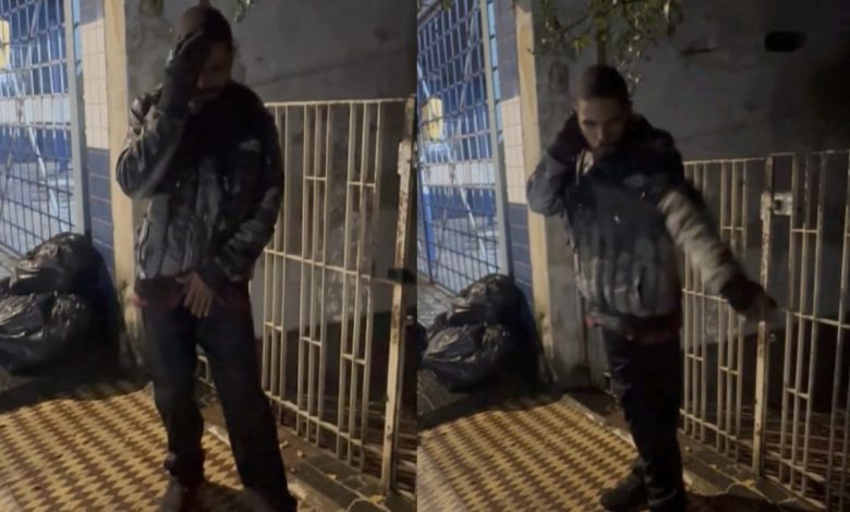 Homem pede para ser filmado e surpreende policiais com passos inspirados em Michael Jackson