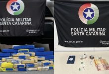 Polícia Militar apreende mais de 31 quilos de drogas e detém adolescente por tráfico em Blumenau
