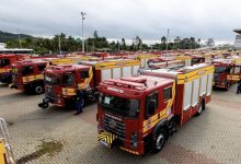 Timbó recebe um dos 56 novos caminhões adquiridos pelos Bombeiros de SC