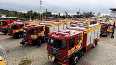Timbó recebe um dos 56 novos caminhões adquiridos pelos Bombeiros de SC