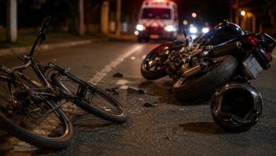 Ciclista de 53 anos sofre traumatismo craniano grave após colisão com motocicleta em Indaial