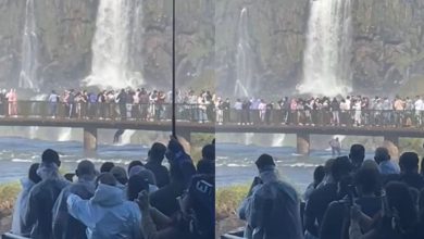 Por um celular: turista arrisca a vida e entra em área proibida nas Cataratas do Iguaçu