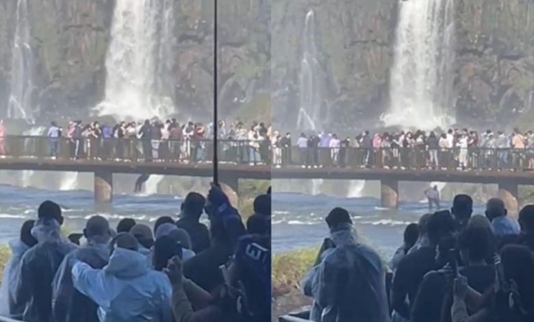 Por um celular: turista arrisca a vida e entra em área proibida nas Cataratas do Iguaçu
