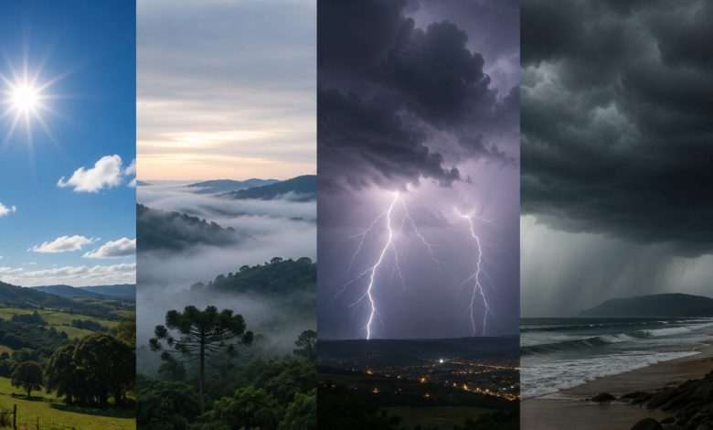 Após domingo de tempo firme, Santa Catarina terá retorno gradual da chuva durante a semana