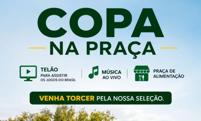 Copa do Mundo: Praça Central de Timbó terá transmissão da estreia do Brasil