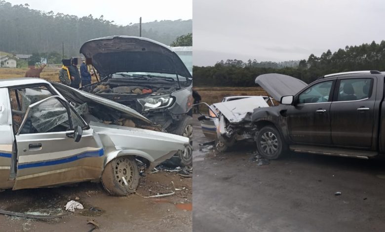 Colisão frontal deixa idoso inconsciente e com suspeita de fratura em Doutor Pedrinho; idosa também ficou ferida