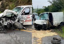 Motorista fica preso às ferragens após colisão frontal na BR-470, em Apiúna