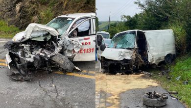Motorista fica preso às ferragens após colisão frontal na BR-470, em Apiúna
