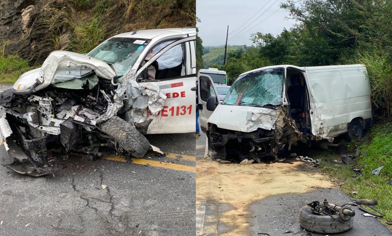 Motorista fica preso às ferragens após colisão frontal na BR-470, em Apiúna