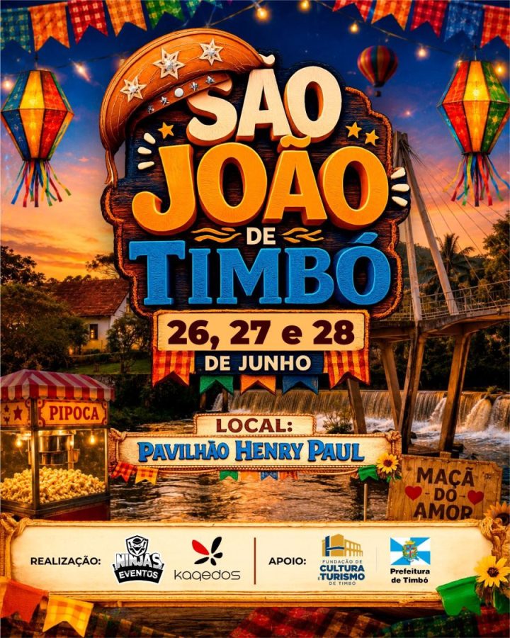Com mais de 15 metros de altura, fogueira gigante promete roubar a cena no São João de Timbó