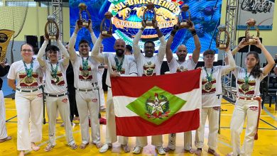 Com tricampeão e atletas premiados, Abadá Capoeira Timbó é destaque nos Jogos Sul-Brasileiros 2026