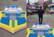 Arte que engana os olhos: símbolo da Seleção Brasileira ganha vida em ilusão 3D nas ruas