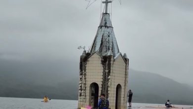 A história da igreja submersa da Barragem do Rio São Bento, em Siderópolis