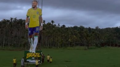 Homenagem gigante a Neymar impressiona torcedores e viraliza na Índia