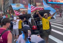 Rivalidade deixada de lado: brasileiro canta, dança e celebra ao lado de argentinos na Copa do Mundo