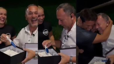 Futuro avô confunde teste de gravidez com caneta de Mounjaro, agradece o presente e descobre gravidez em momento hilário