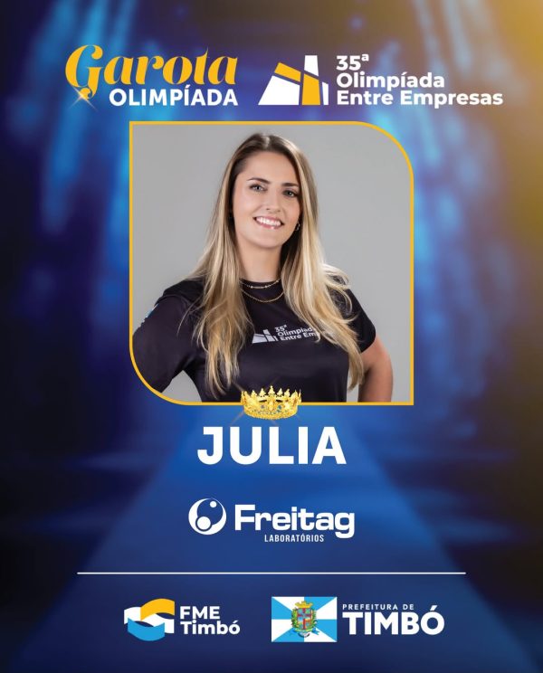 Quem será a Garota Olimpíada? Conheça as 18 candidatas que representam as empresas de Timbó