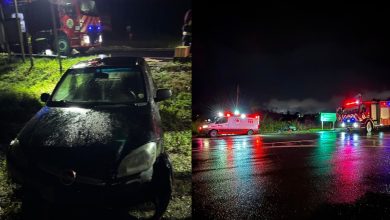 Mulher fica presa dentro de veículo após saída de pista na BR-470, em Rodeio