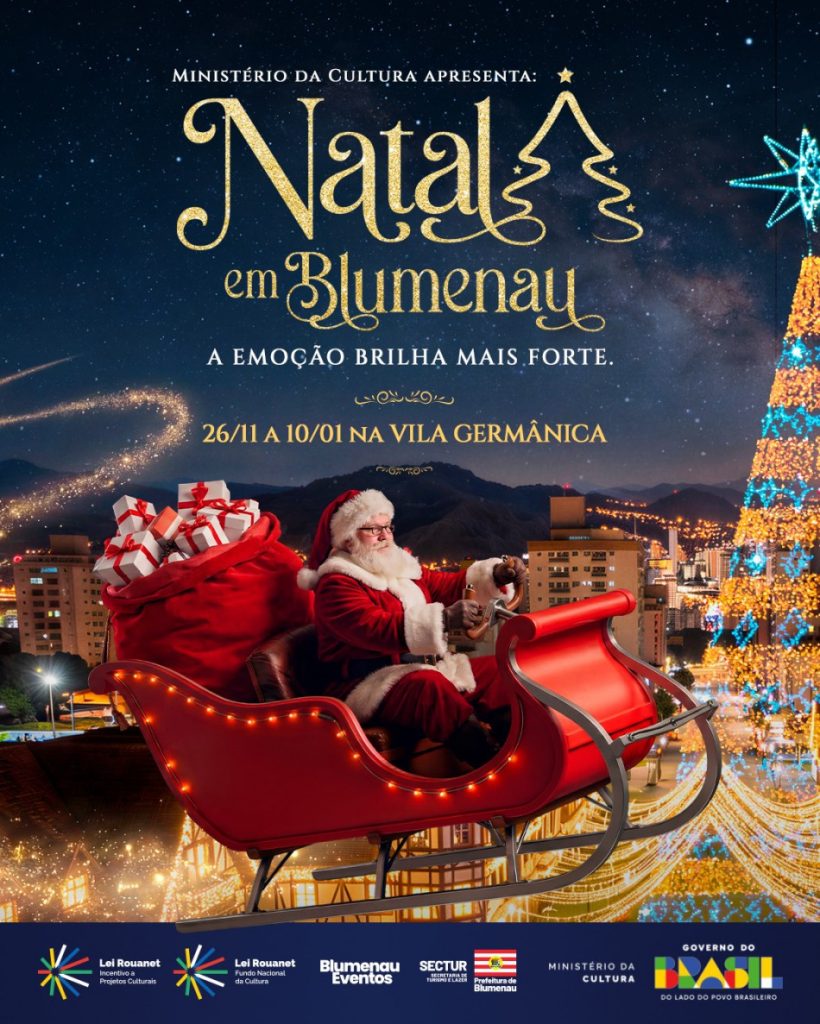 Natal em Blumenau 2026 já tem data marcada e sete desfiles confirmados