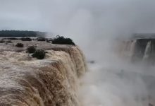 Chuvas elevam vazão das Cataratas do Iguaçu para 5,7 milhões de litros por segundo