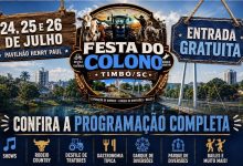 Festa do Colono de Timbó divulga programação com grandes shows, rodeio country e atrações para toda a família