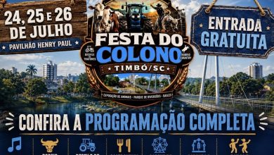 Festa do Colono de Timbó divulga programação com grandes shows, rodeio country e atrações para toda a família