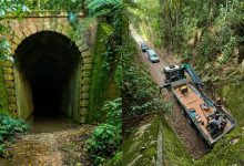Maior túnel ferroviário de SC é interditado em Apiúna após risco causado pelas chuvas