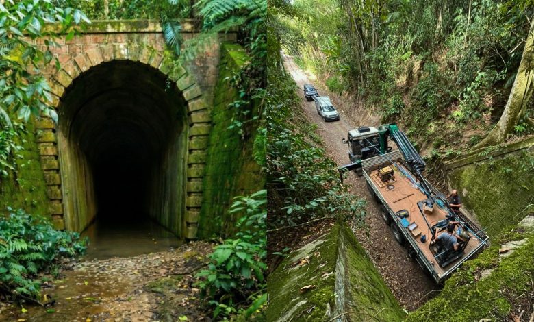 Maior túnel ferroviário de SC é interditado em Apiúna após risco causado pelas chuvas