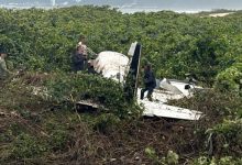 Vídeo registra queda de avião que deixou dois feridos em SC