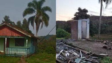 Nem a porta do banheiro escapou: criminosos desmontam casa de madeira durante furto em SC