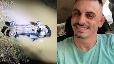 Capotamento seguido de queda em rio termina com morte de motorista em SC