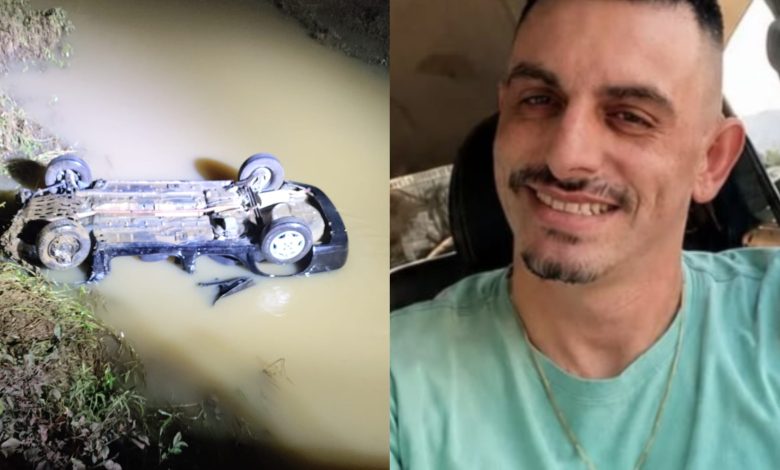 Capotamento seguido de queda em rio termina com morte de motorista em SC
