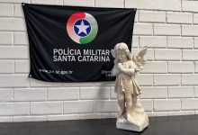 Estátua sacra de 1898 furtada em igreja de Blumenau é recuperada pela Polícia Militar