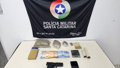Polícia Militar desarticula ponto de tráfico e prende jovem com mais de 1,6 kg de drogas em Blumenau