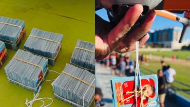 Promessa virou festa: comerciante lança 7 mil figurinhas da Copa de drone e faz a alegria de centenas de crianças